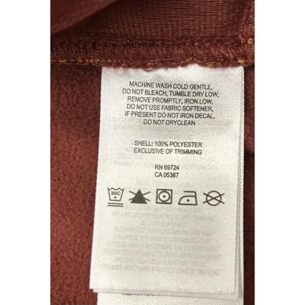 Columbia Sportswear Mountain Crest Mens L/S Size L Rare Maroon/Orange Jacket